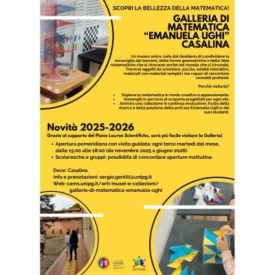 Galleria di Matematica: novità 2025-2026